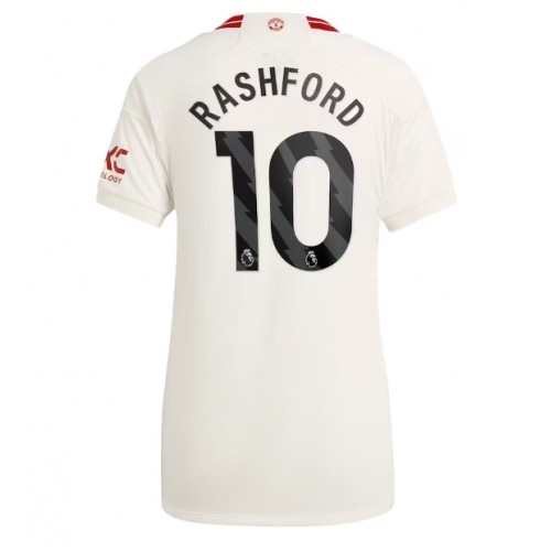 Dámy Fotbalový dres Manchester United Marcus Rashford #10 2023-24 Třetí Krátký Rukáv